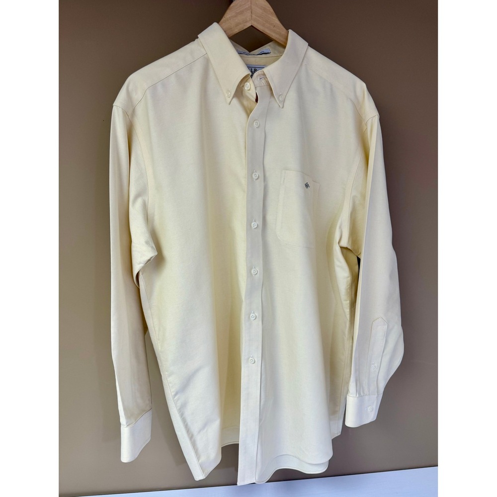 LL Bean Wrinkle Resistant Button Down Shirt Monogrammed Casual Mens XL
